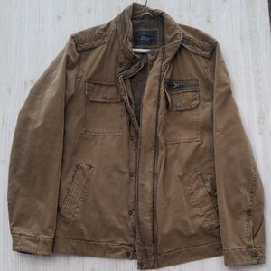 Bass Men's Brown Military Field Jacket